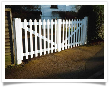 New wooden picket gates for a house in Edwalton